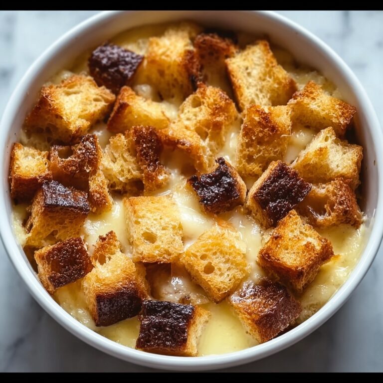 Old-Fashioned Bread Pudding with Vanilla Sauce Recipe