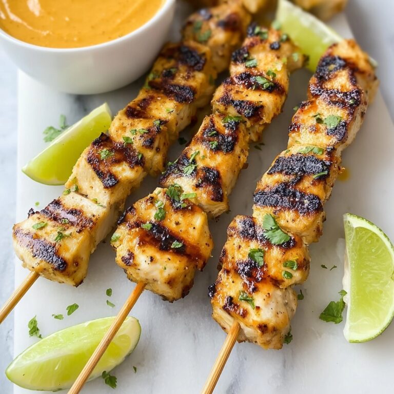 Thai Grilled Chicken Skewers with Coconut Peanut Sauce Recipe