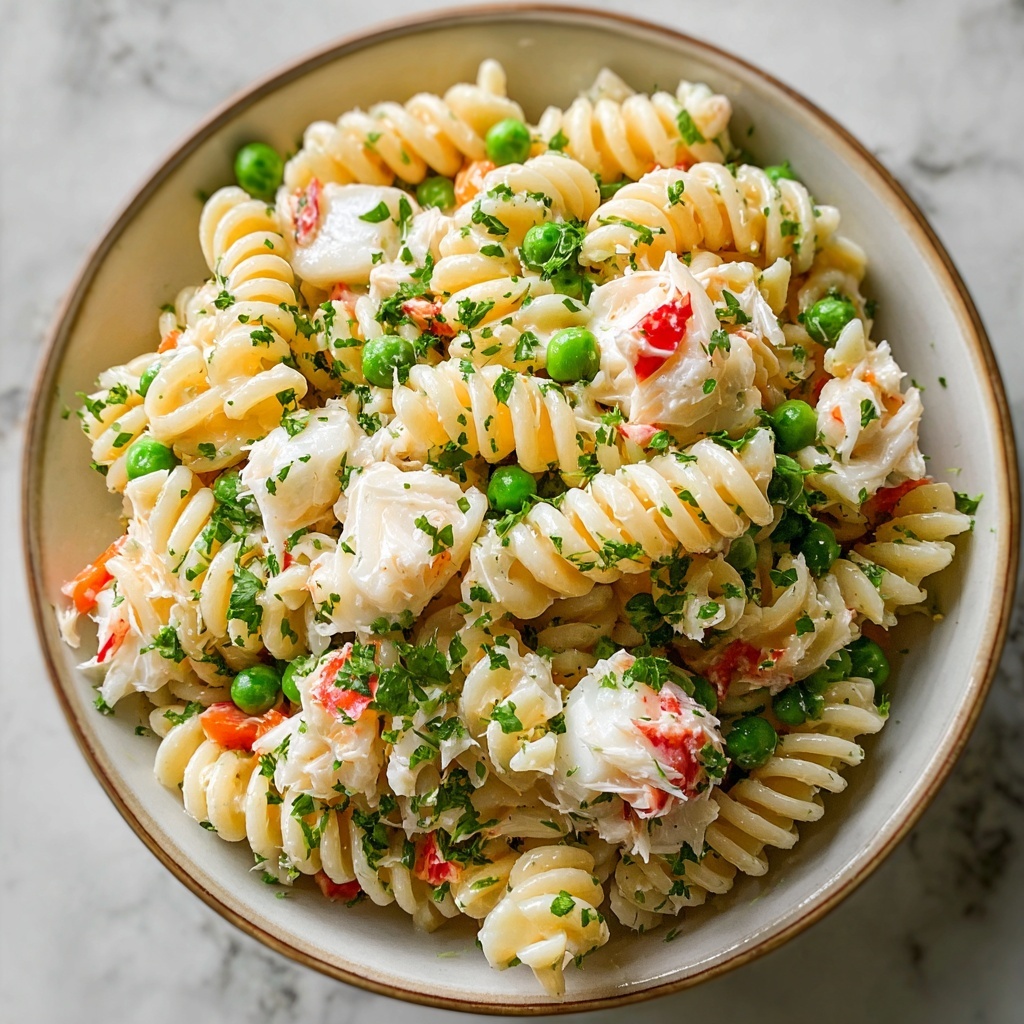 Crab Pasta Salad Recipe - Recipe Image