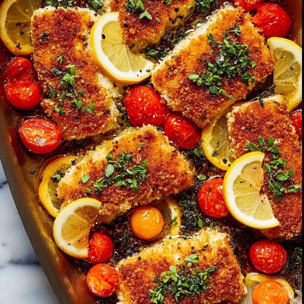 Everything Bagel Panko Crusted Cod with Cherry Tomatoes Recipe - Recipe Image