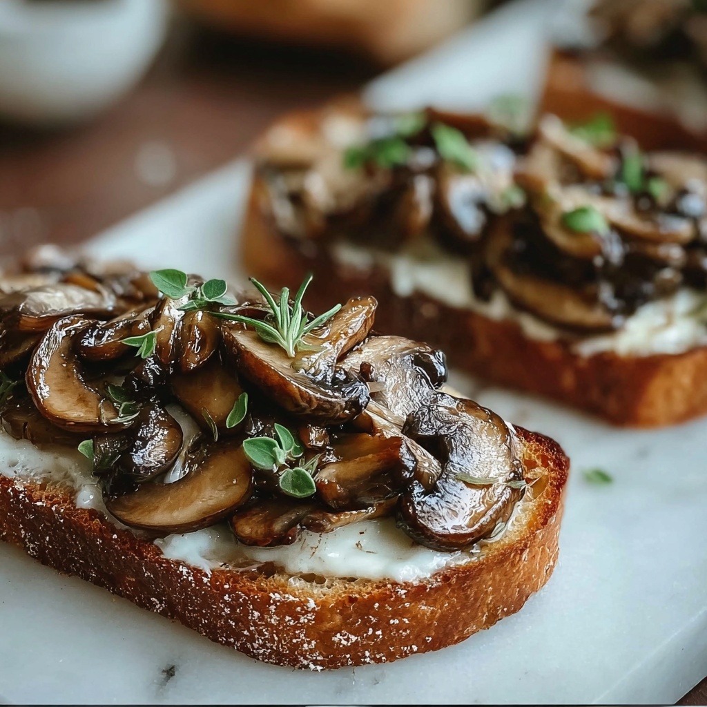 Garlic Mushroom Toast Recipe - Recipe Image