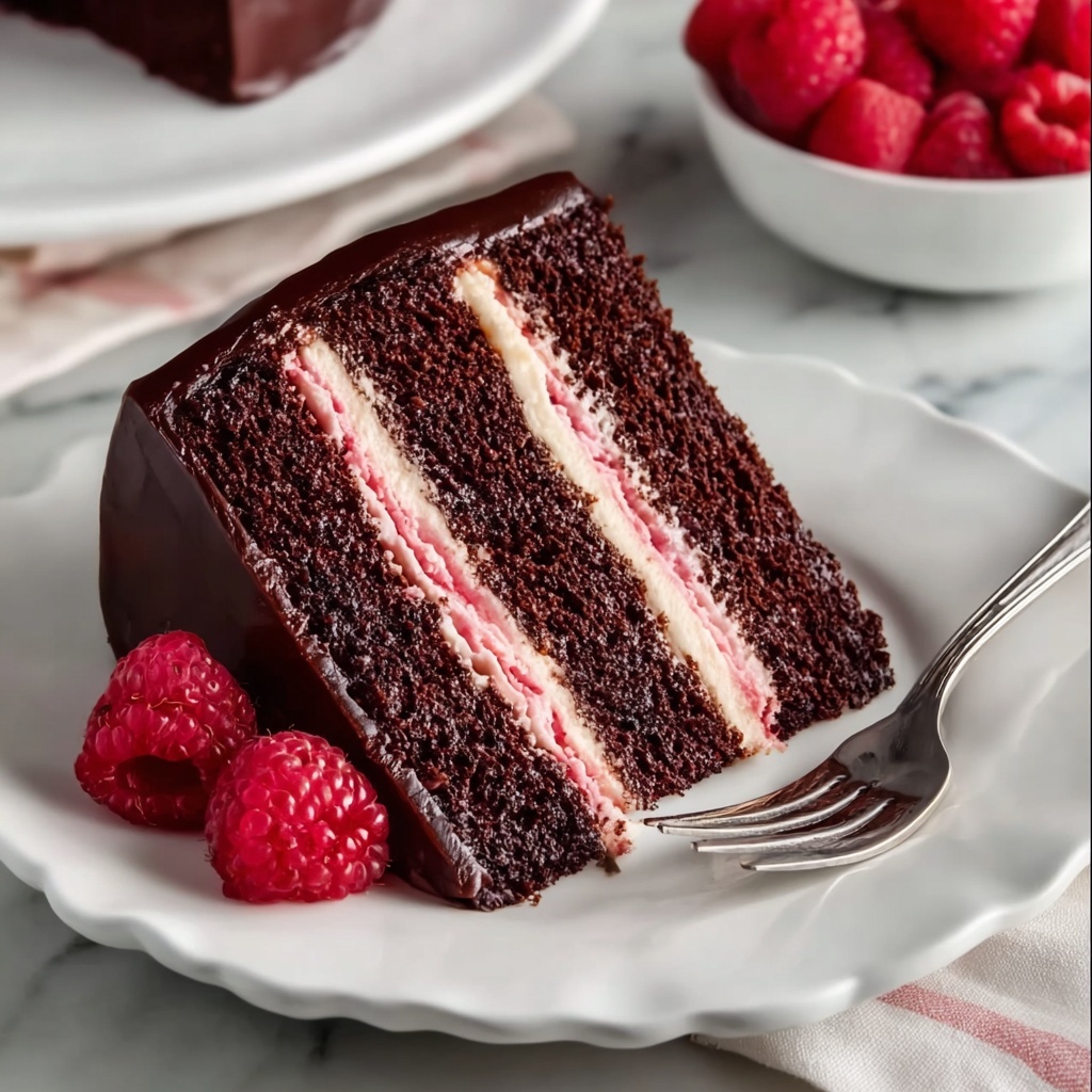 Chocolate Raspberry Cake with Ganache Recipe - Recipe Image