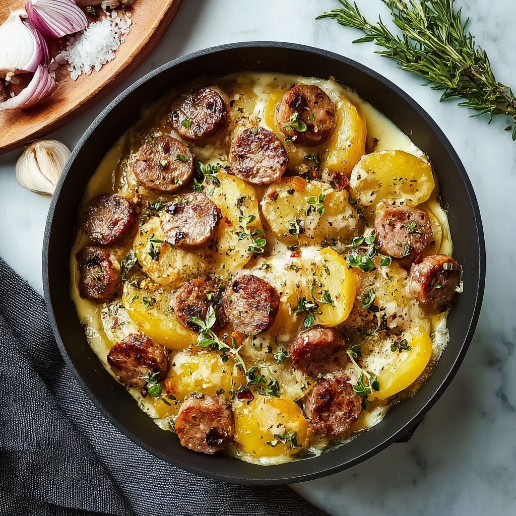 Cheesy Ranch Potatoes with Smoked Sausage Recipe - Recipe Image