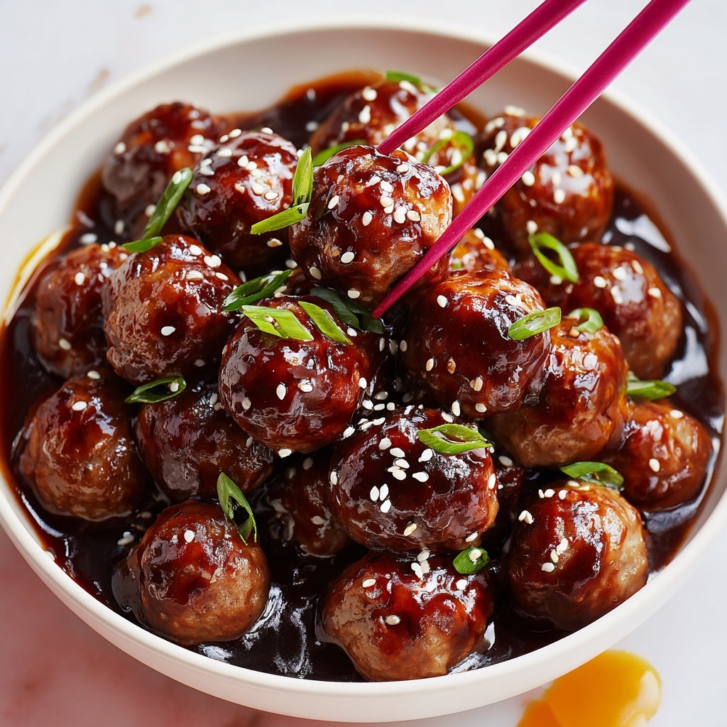 Asian Glazed Turkey Meatballs Recipe - Recipe Image