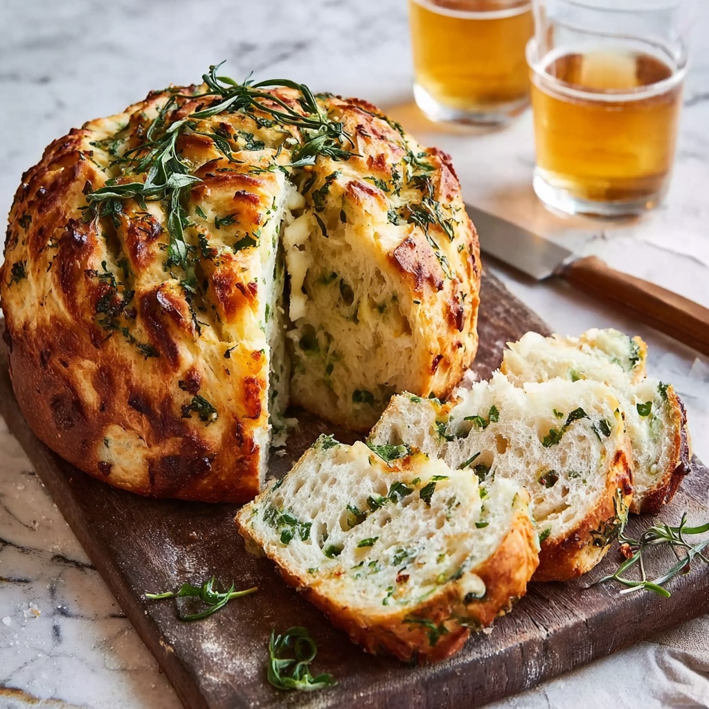 Garlic Herb Cheddar Cheese Bread Recipe - Recipe Image