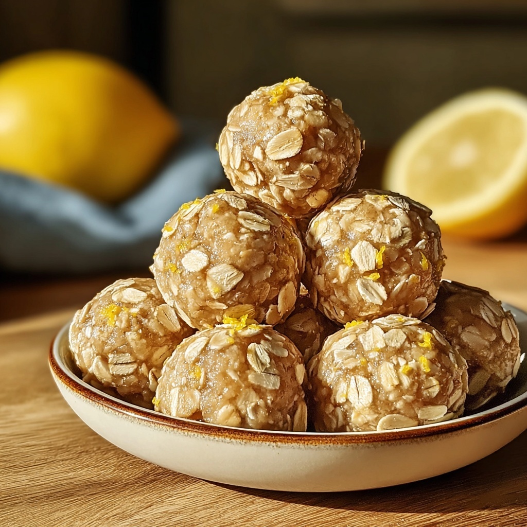 Zesty Lemon Oatmeal Bites (No-Bake & Irresistible) Recipe - Recipe Image