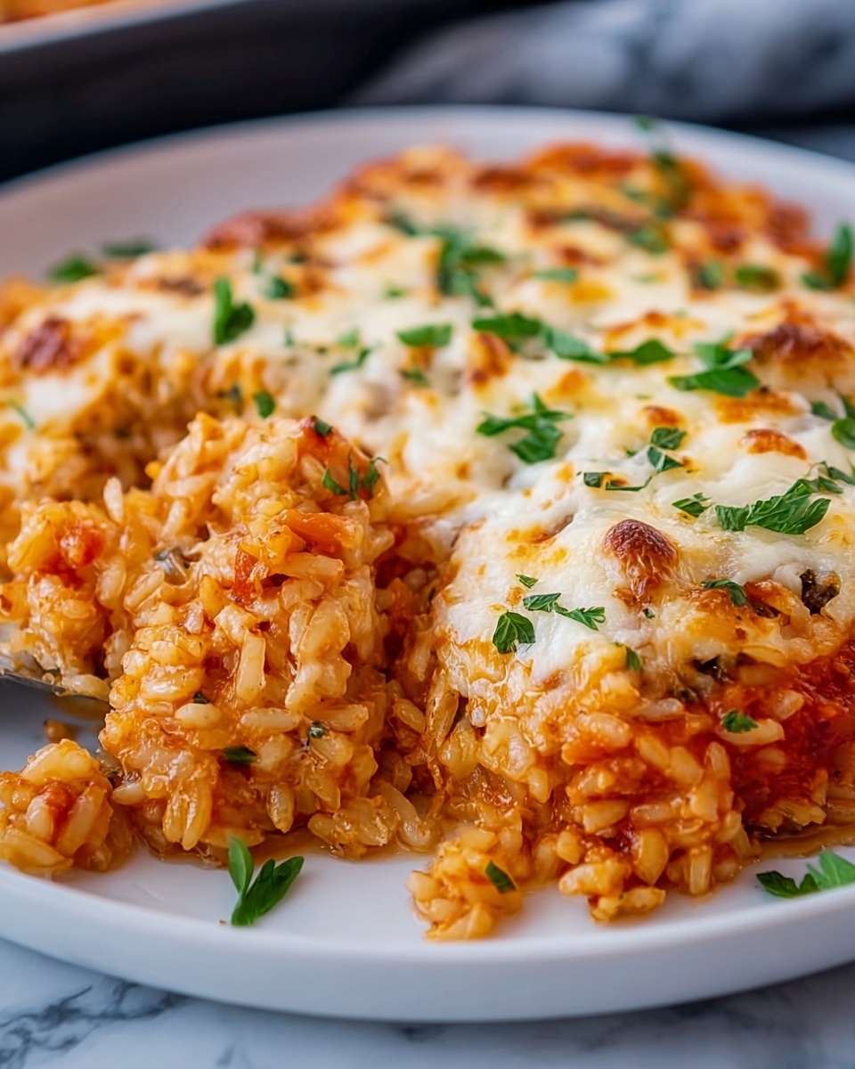 Delicious Vegetarian Pizza Casserole with White Beans and Rice Recipe - Recipe Image