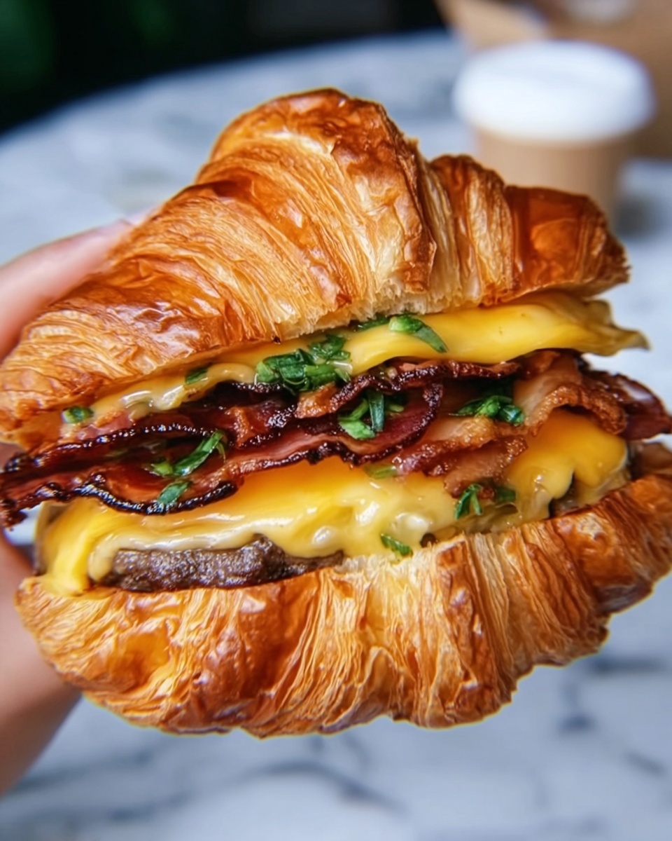 Croissant Cheeseburgers Recipe - Recipe Image