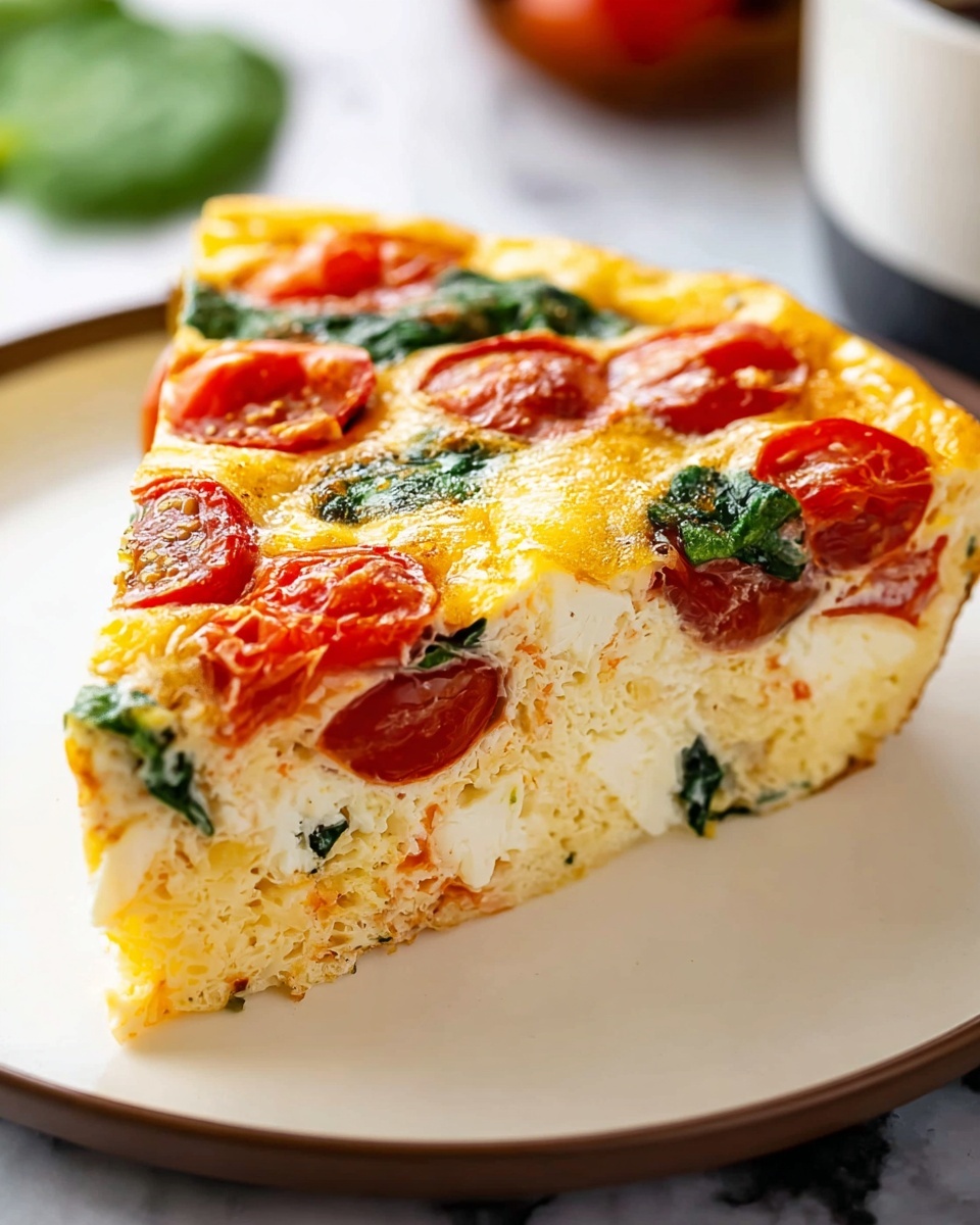 Crustless Tomato and Basil Mozzarella Quiche Recipe - Recipe Image