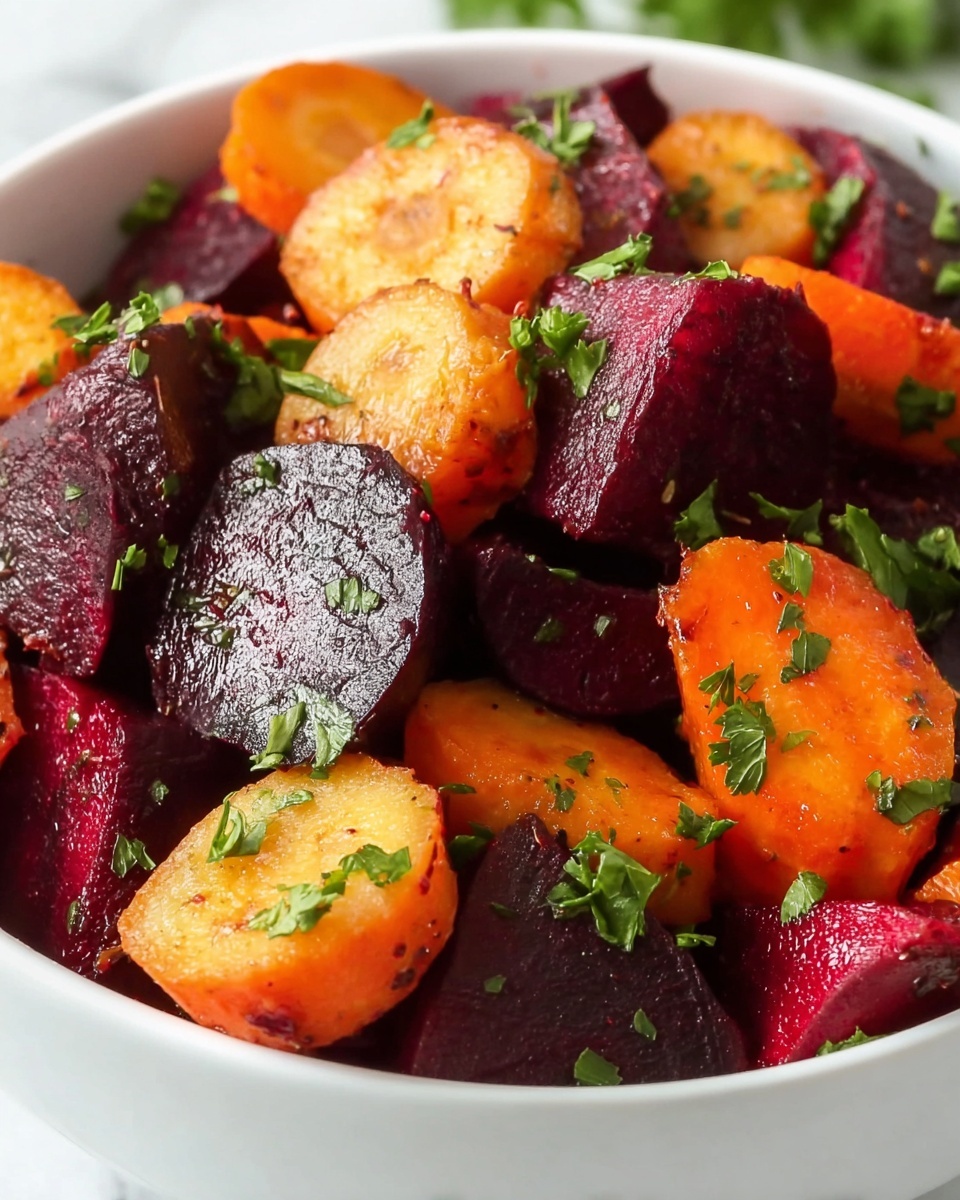 Roasted Beets and Carrots with Maple Vinaigrette Recipe - Recipe Image