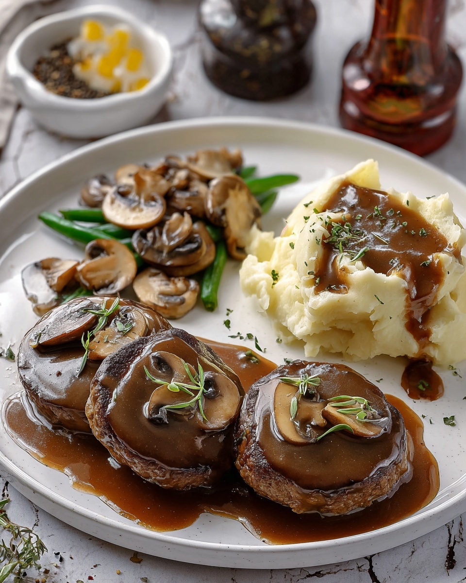 Salisbury Steak with Mushroom Gravy Recipe - Recipe Image