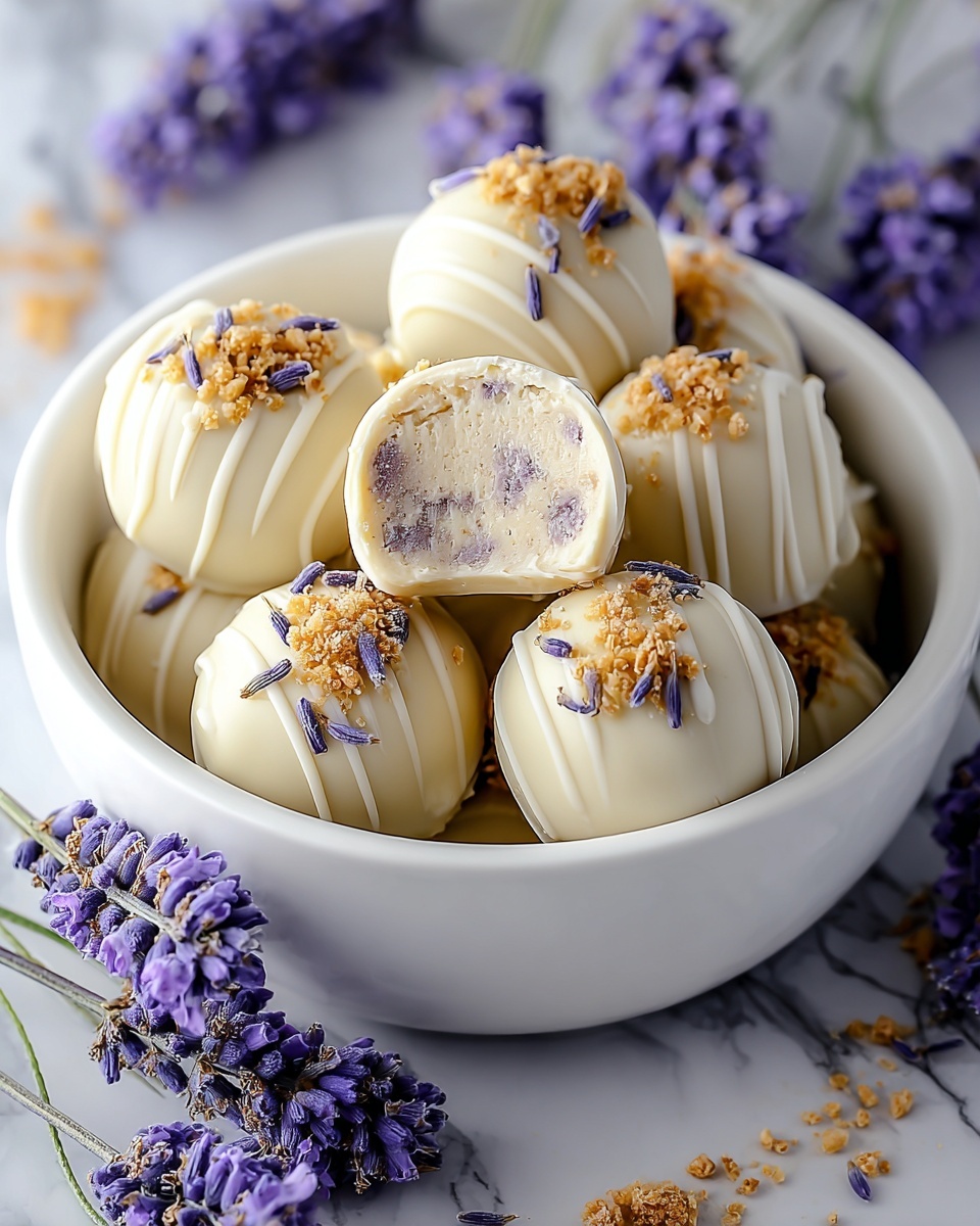 Honey Lavender White Chocolate Truffles Recipe - Recipe Image
