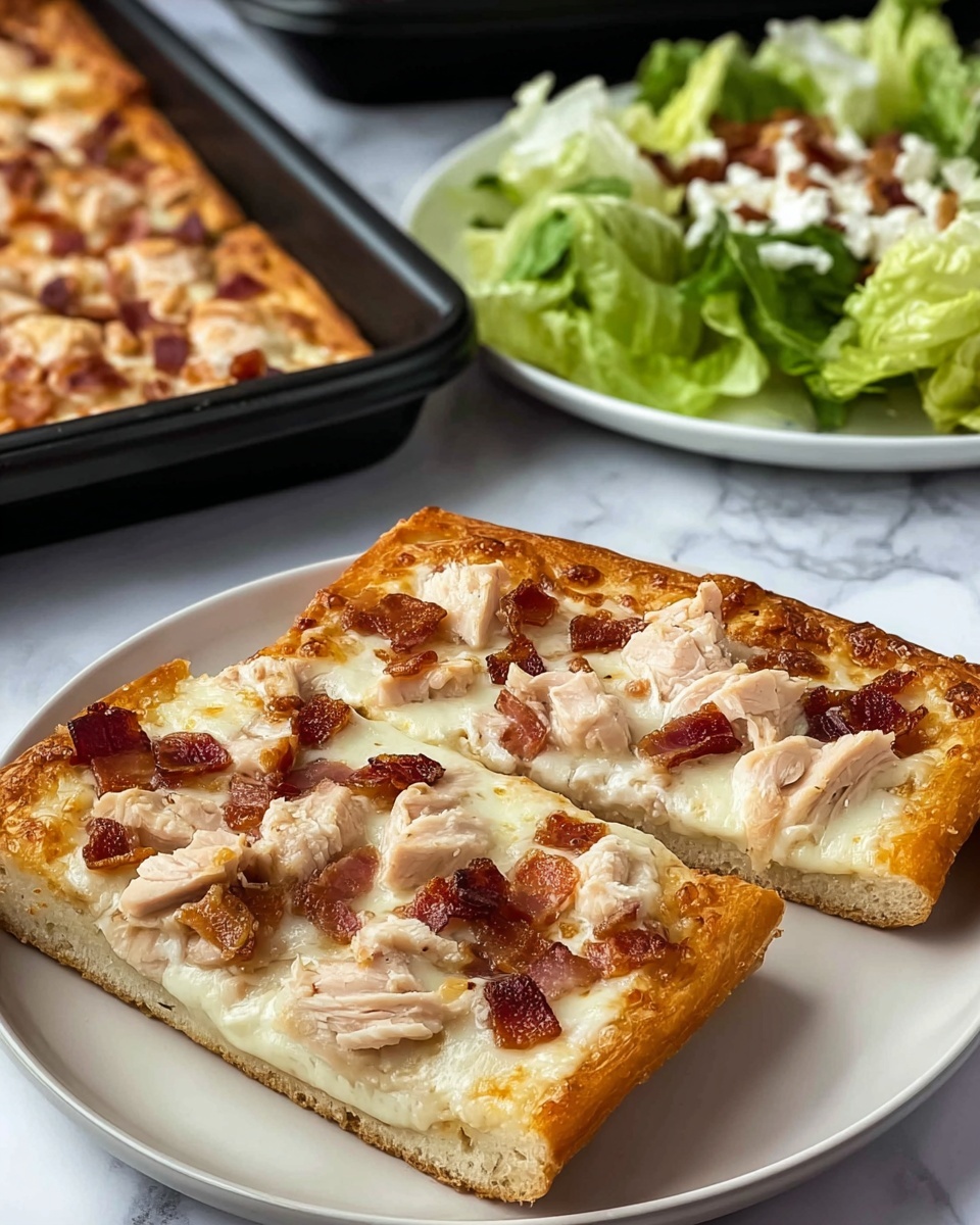 Parmesan Garlic Chicken Pizza Recipe - Recipe Image