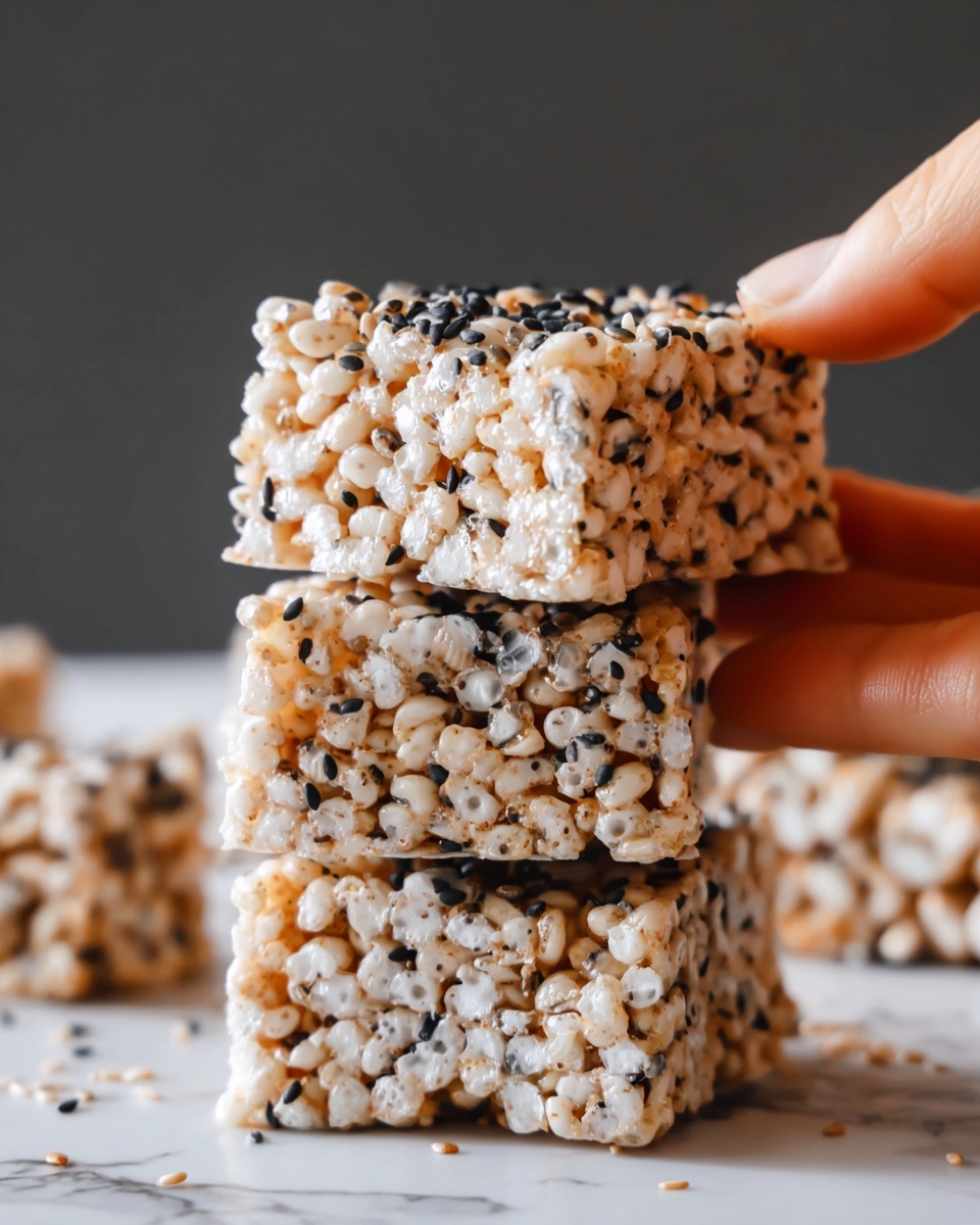 Black Sesame Rice Krispie Treats Recipe - Recipe Image