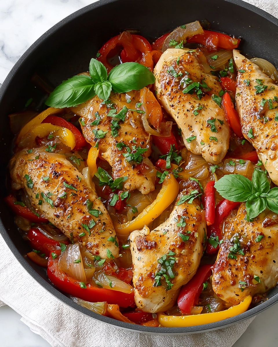 Savory Italian Chicken with Peppers, Onion, and Meat Recipe - Recipe Image
