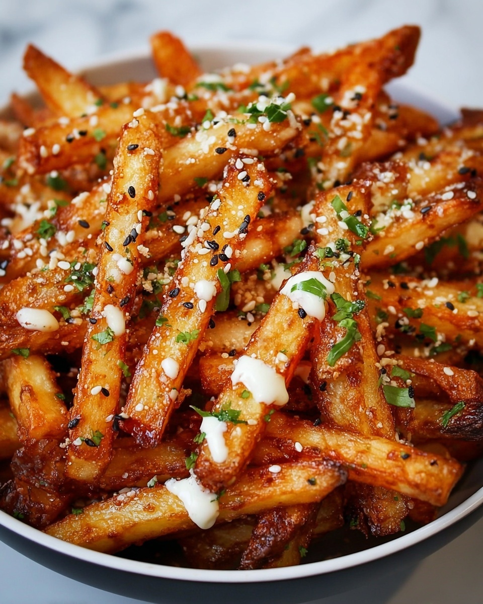 Spicy Garlic and Sesame Fries Recipe - Recipe Image