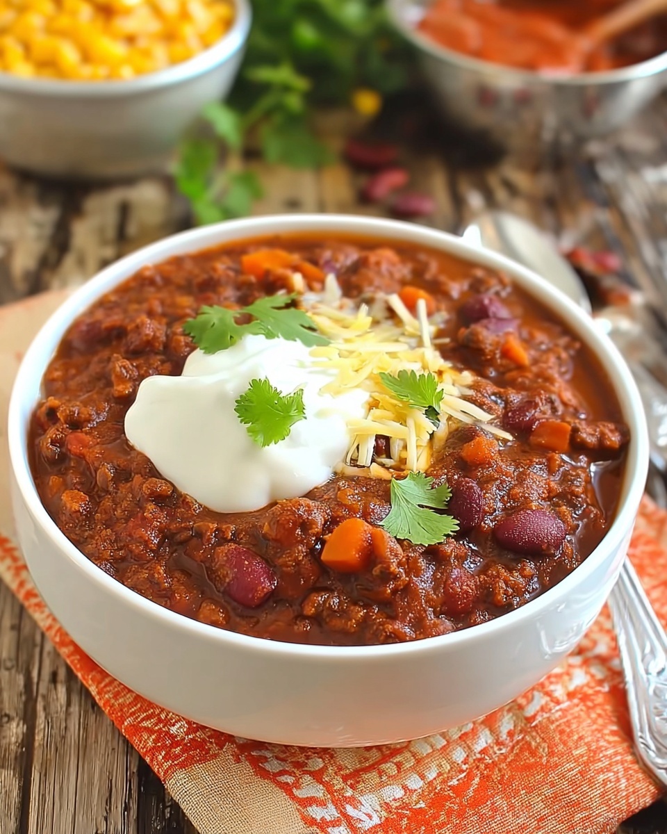 Three-Bean Sweet Potato Chili Recipe - Recipe Image