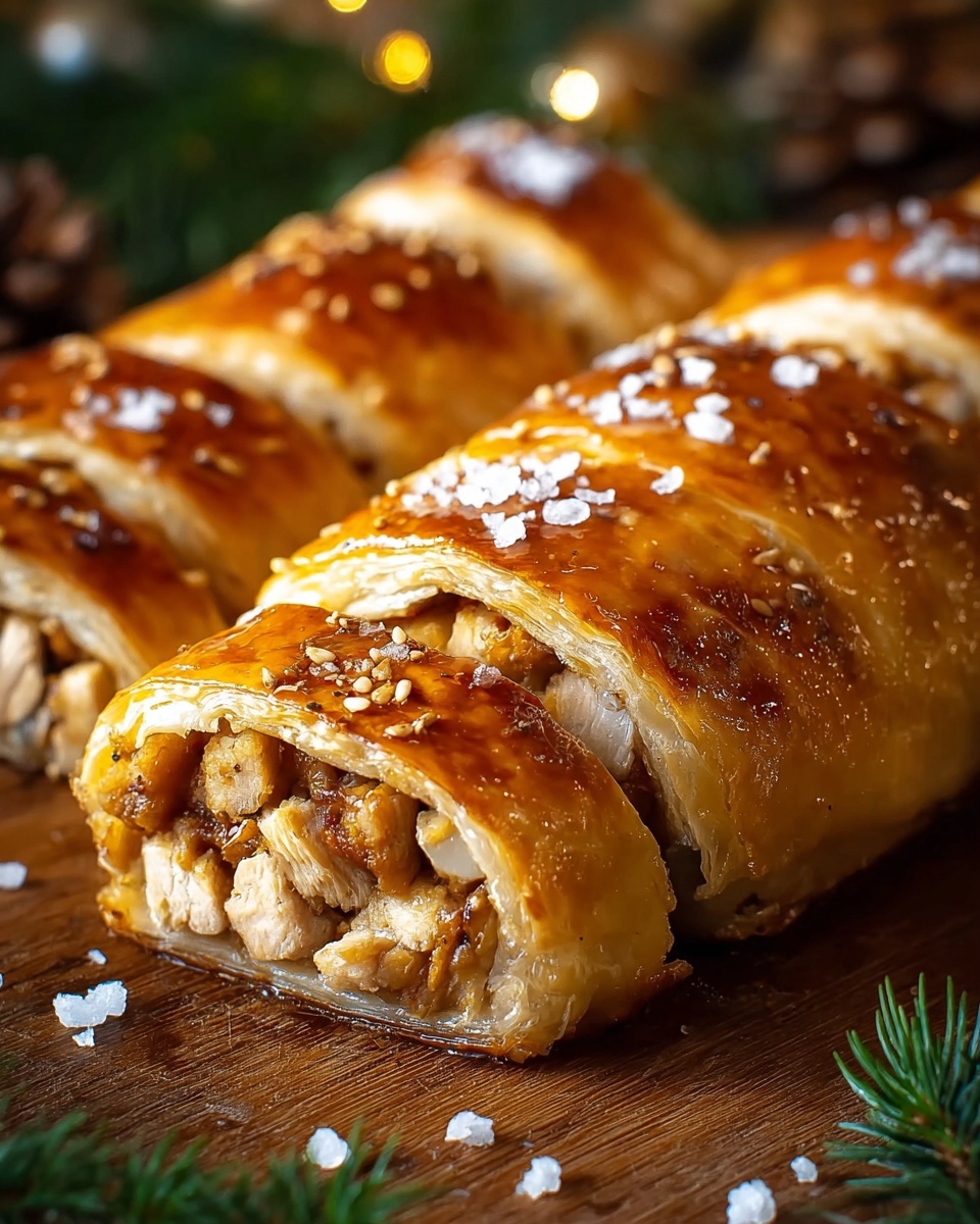 Easy Christmas Chicken Sausage Rolls Recipe - Recipe Image