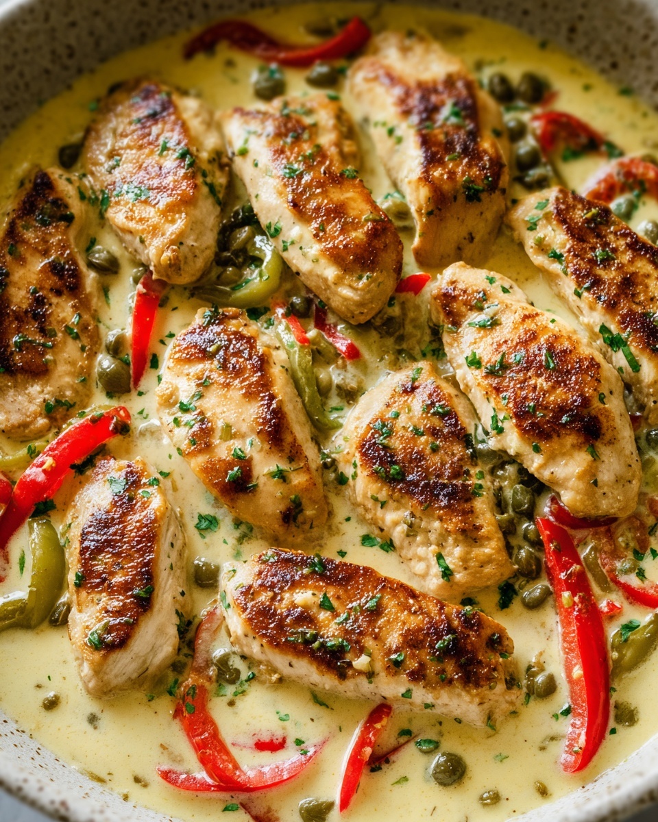 Creamy Pepperoncini Chicken Skillet Recipe - Recipe Image