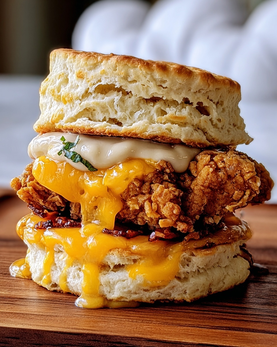 Buttermilk Biscuit Fried Chicken Sandwich Recipe - Recipe Image