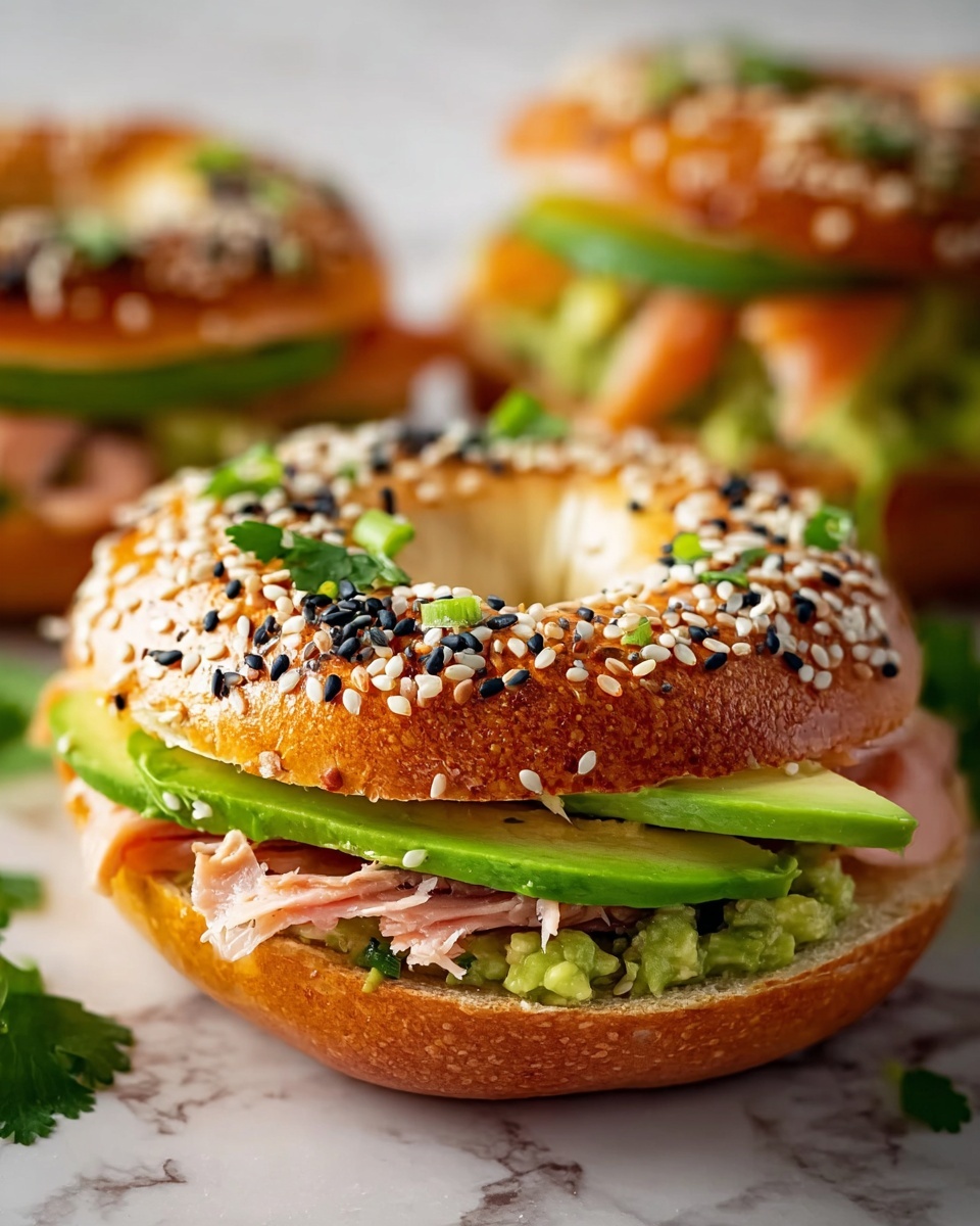 Avocado Tuna Melt Bagels Recipe - Recipe Image