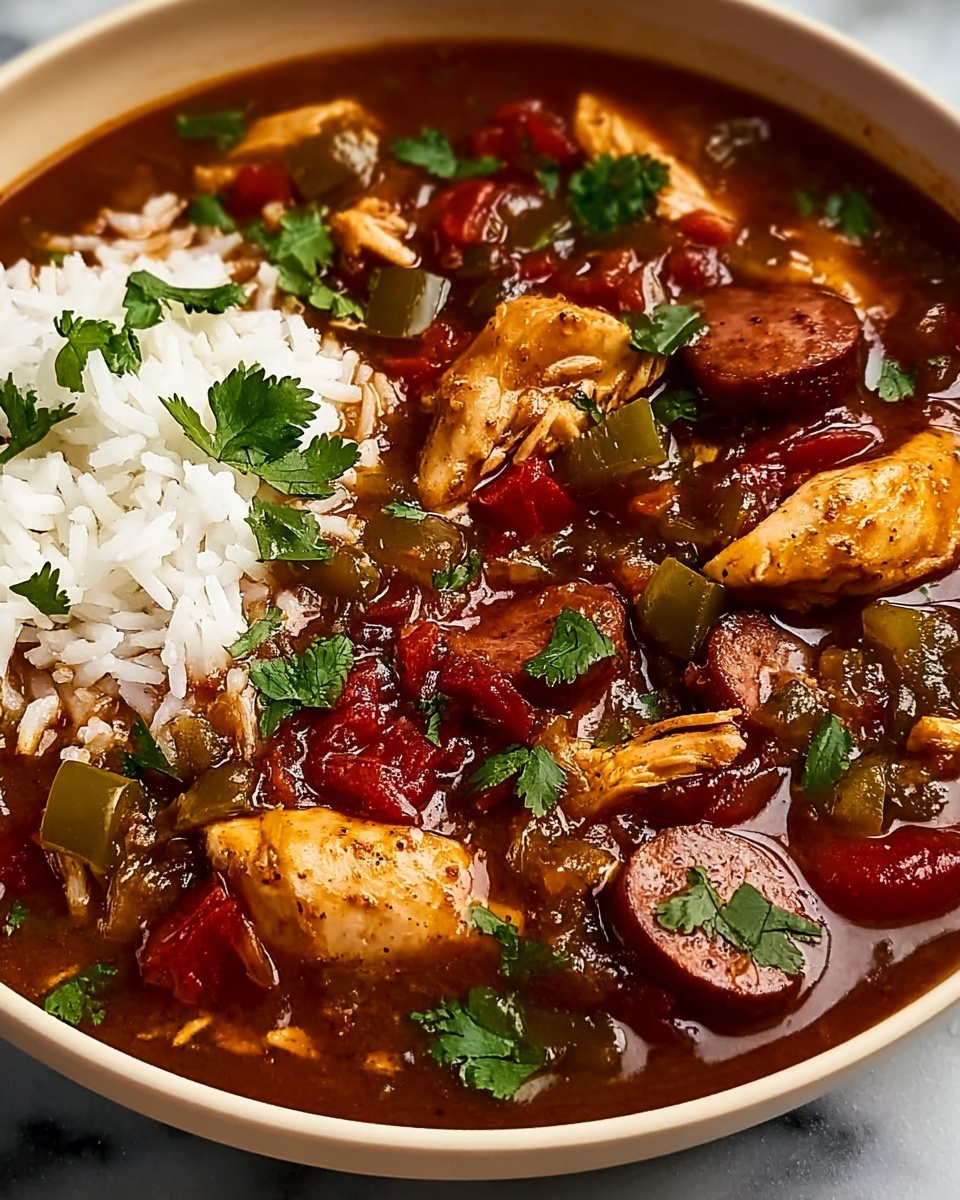 Cajun Chicken and Sausage Gumbo Recipe - Recipe Image