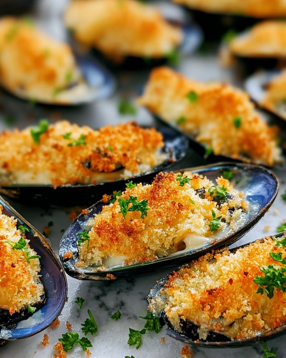 Stuffed Baked Mussels Recipe - Recipe Image