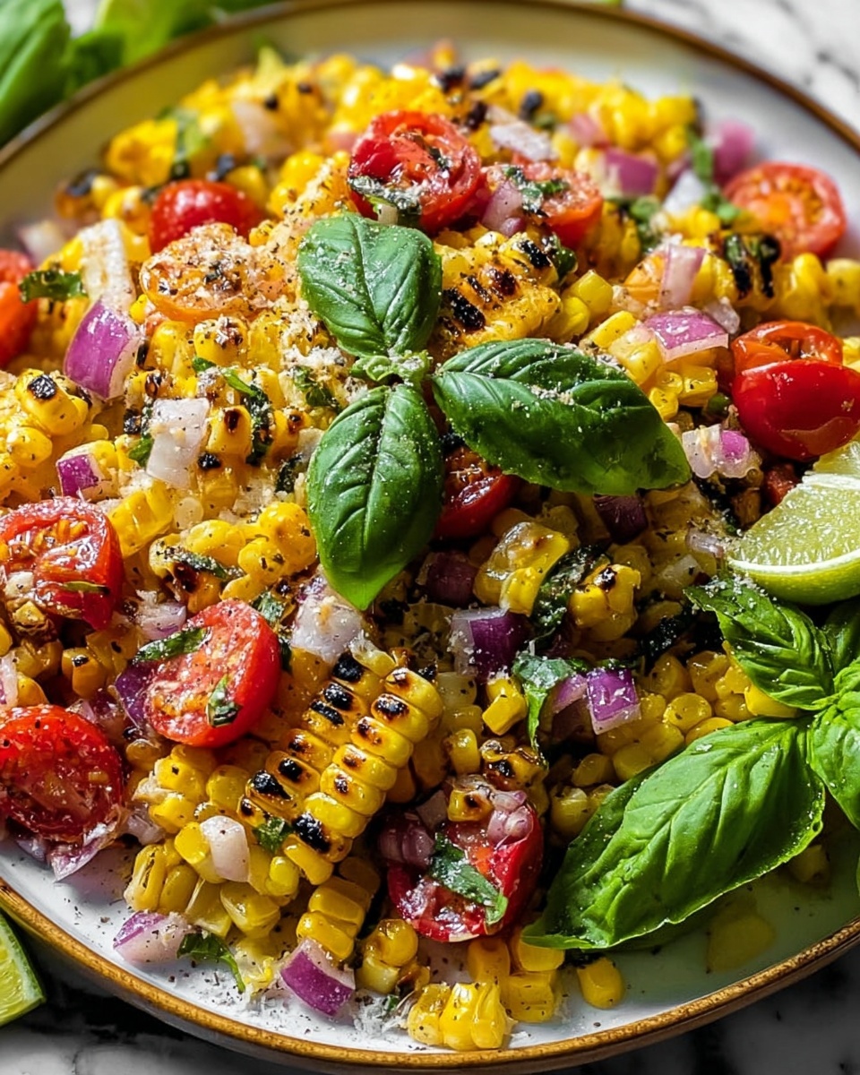 Charred Corn Delight with Feta and Fresh Herbs Recipe - Recipe Image