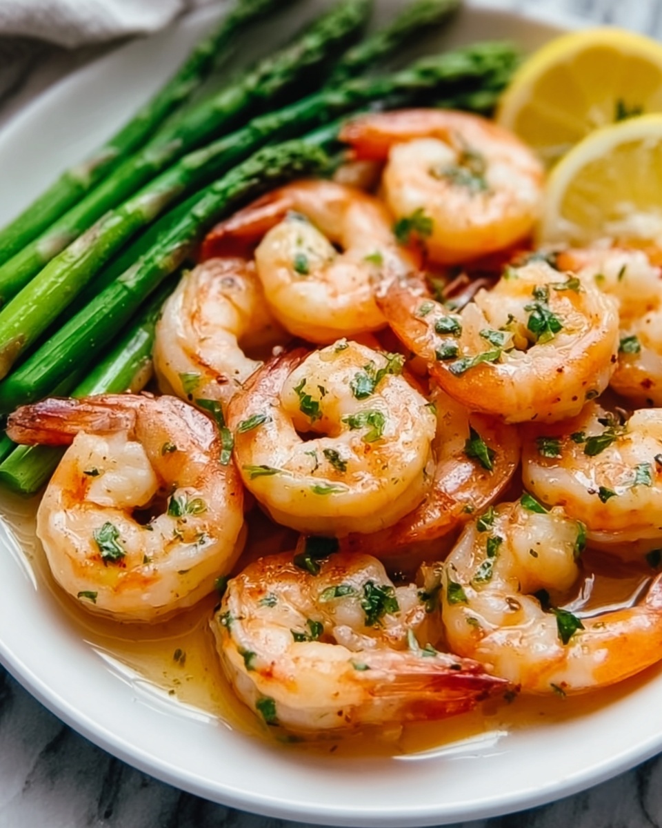 Lemon Garlic Shrimp and Asparagus Recipe - Recipe Image