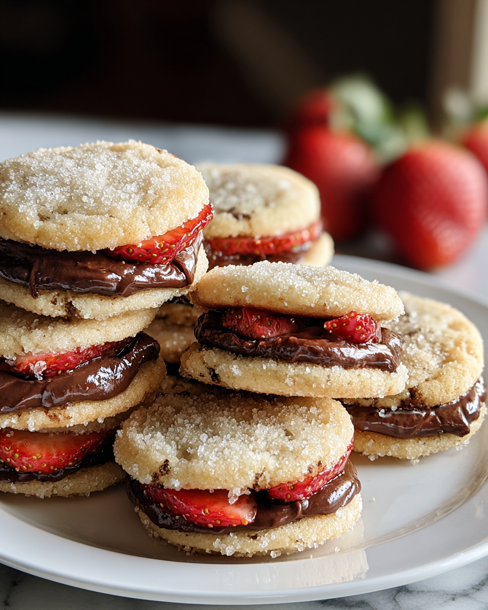 Chocolate-Stuffed Strawberry Sugar Cookies Recipe - Recipe Image