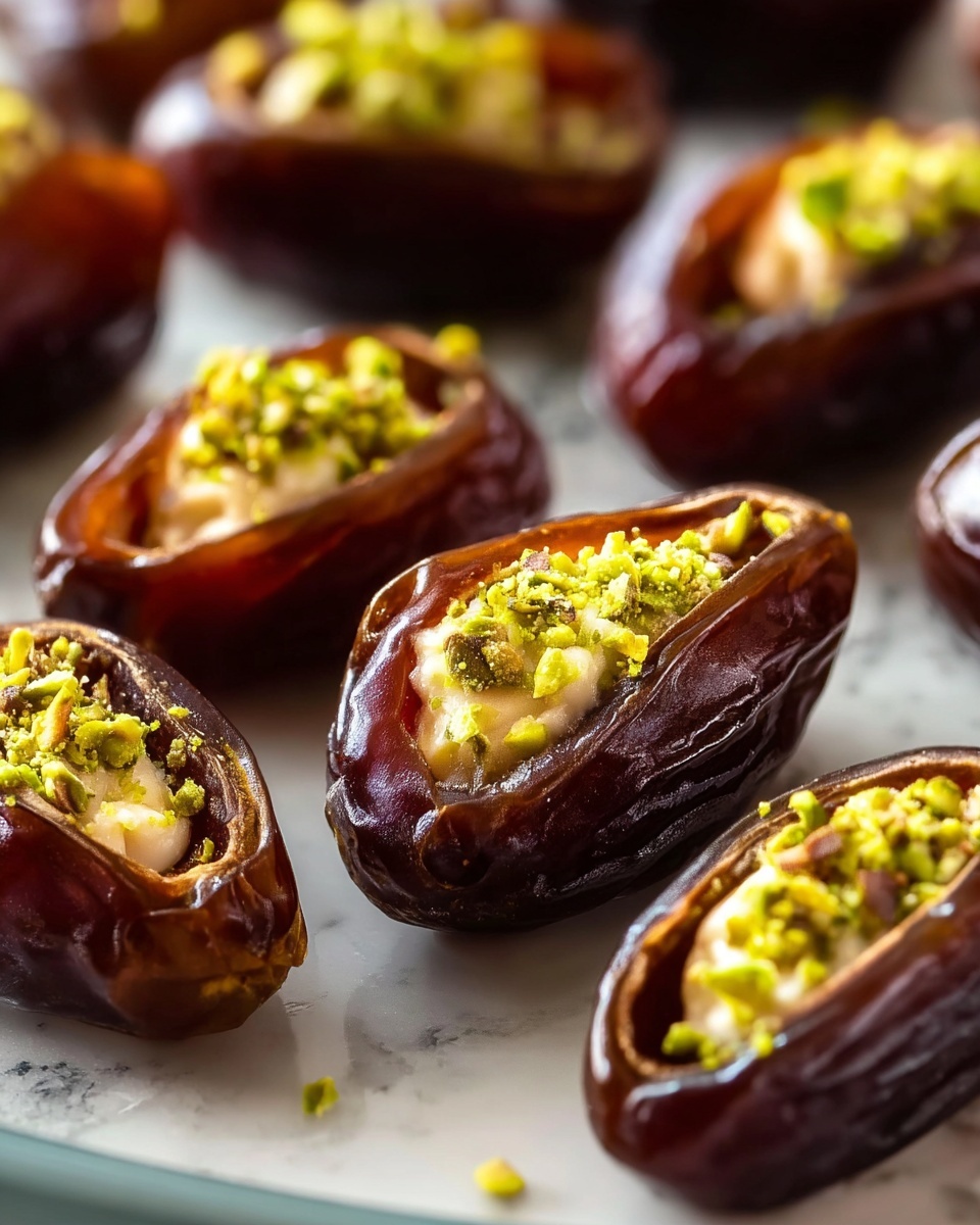 Honey Pistachio Ricotta Stuffed Dates Recipe - Recipe Image