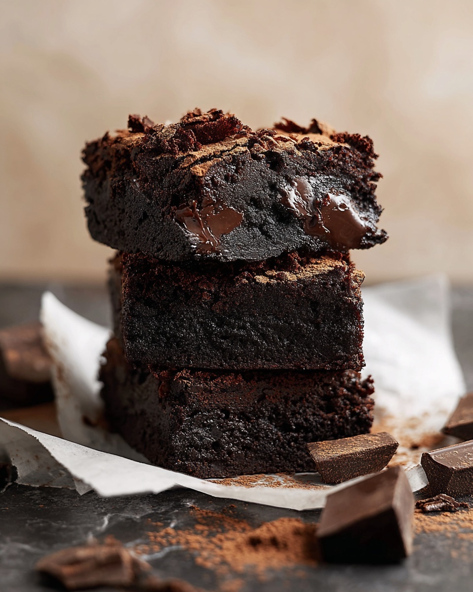 Decadent Cocoa Powder Brownies Recipe - Recipe Image