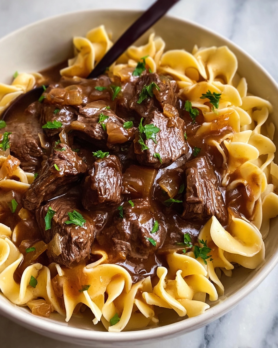 Slow Cooker Beef and Noodles Recipe - Recipe Image