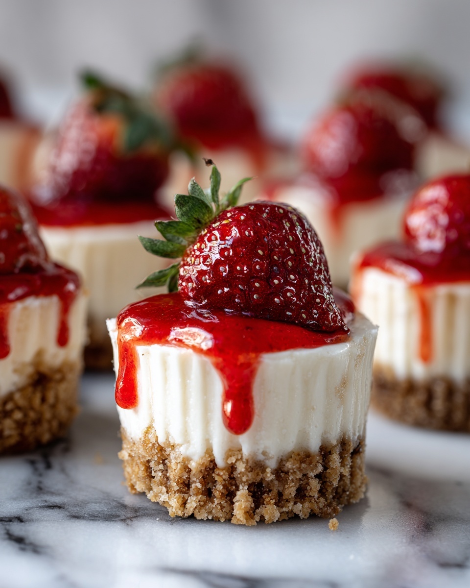 Mini Strawberry Cheesecake Cupcakes Recipe - Recipe Image