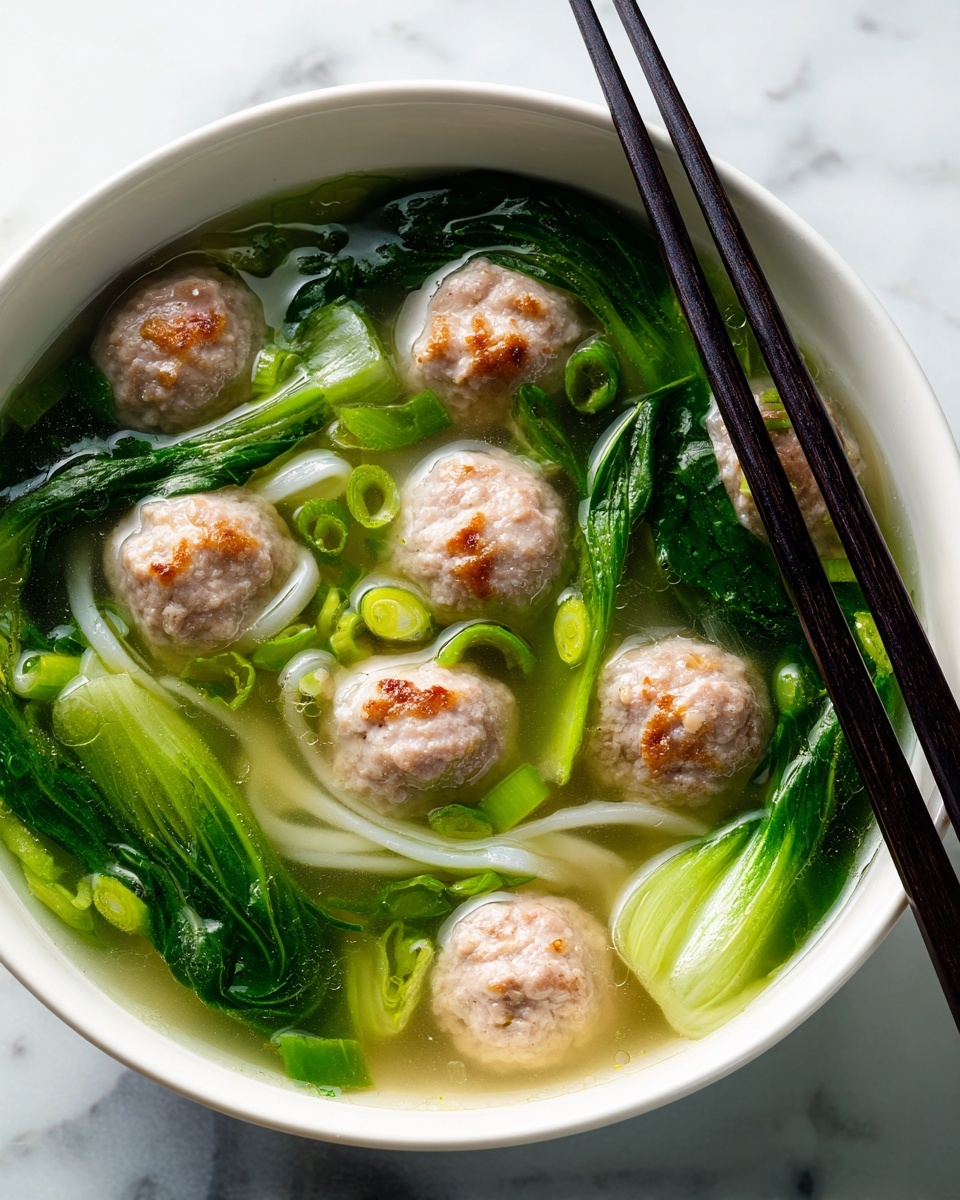 Vietnamese Mustard Green Soup with Shrimp Balls Recipe - Recipe Image