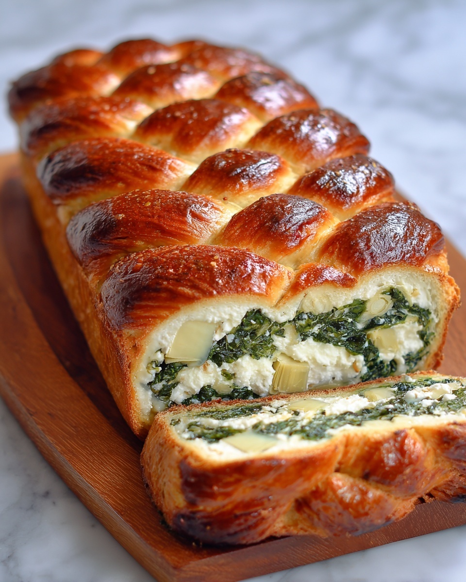 Spinach Artichoke Dip Pull-Apart Christmas Bread Recipe - Recipe Image
