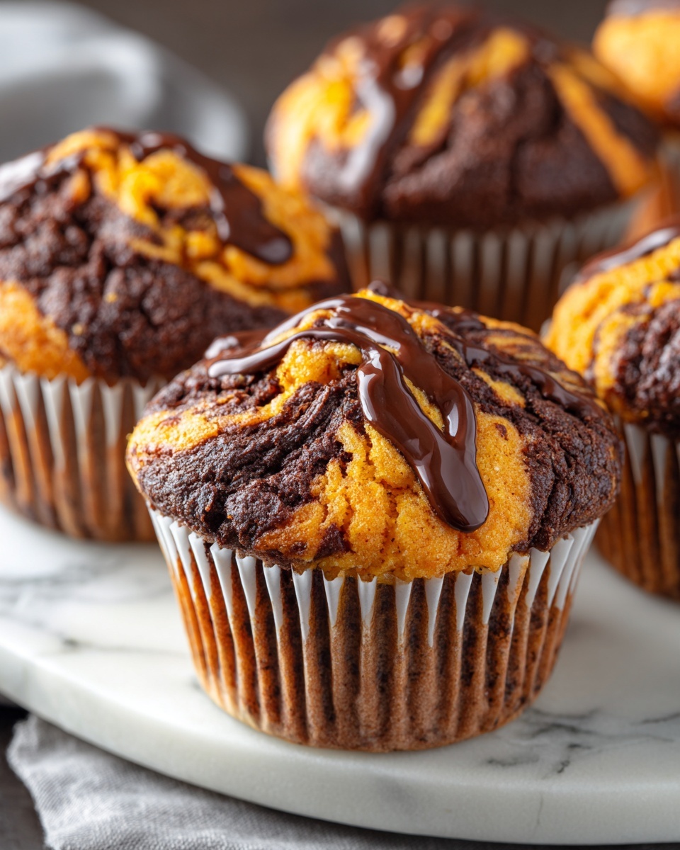 Chocolate Peanut Butter Swirl Muffins Recipe - Recipe Image