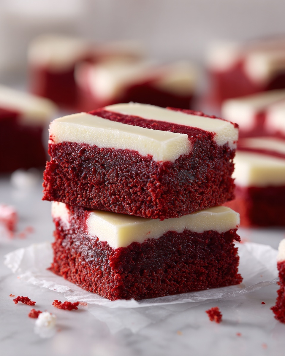 Fudgy Red Velvet Brownies Recipe - Recipe Image