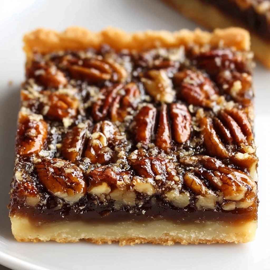 Vegan Pecan Pie Bars Recipe - Recipe Image