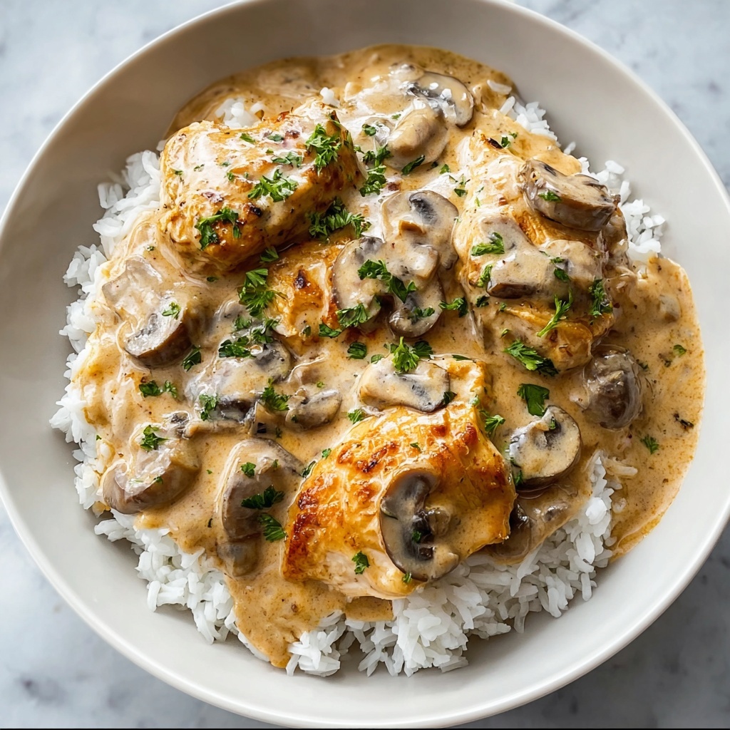 Parmesan-Garlic Mushroom Chicken Recipe - Recipe Image