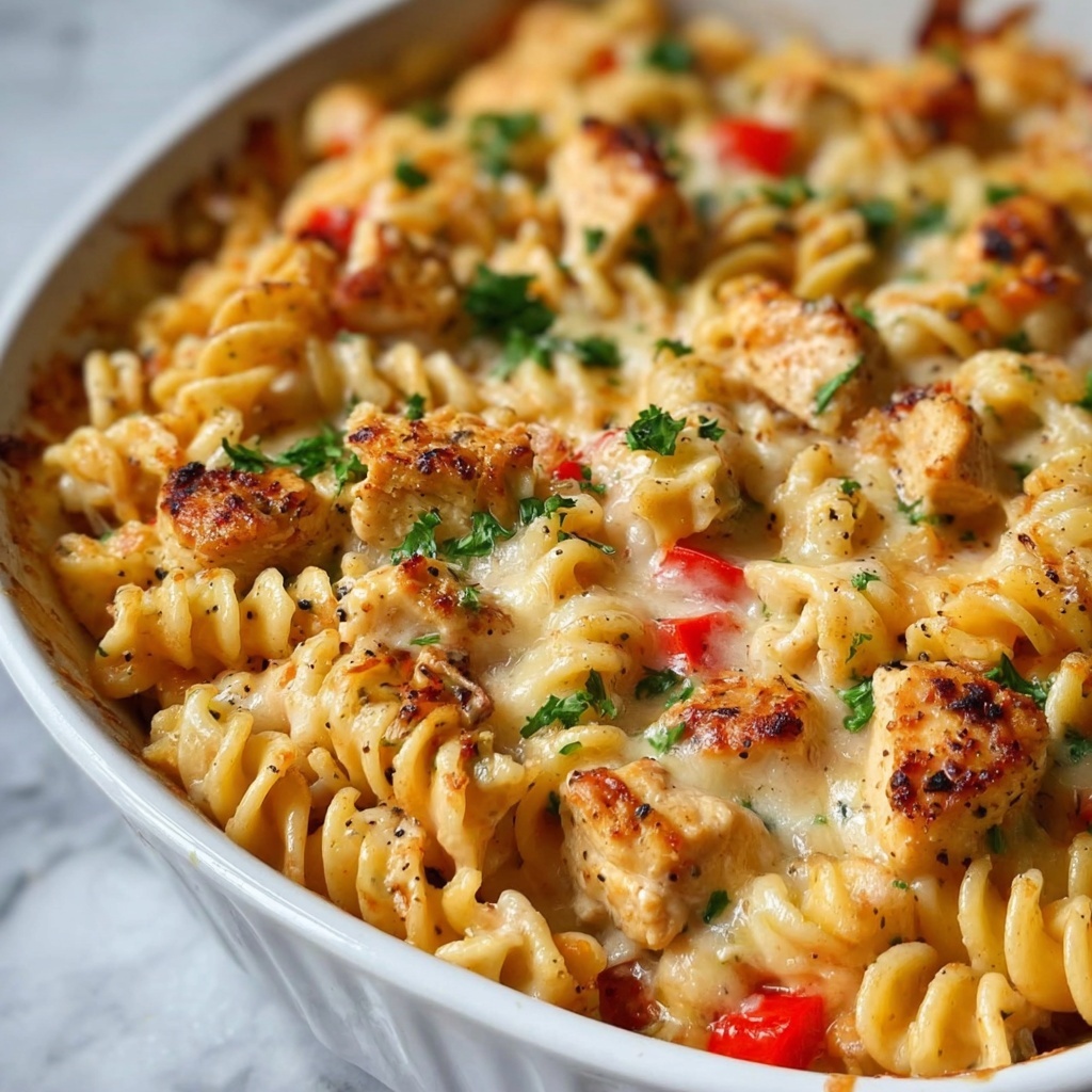 Cajun Cream Cheese Chicken Pasta Bake Recipe - Recipe Image
