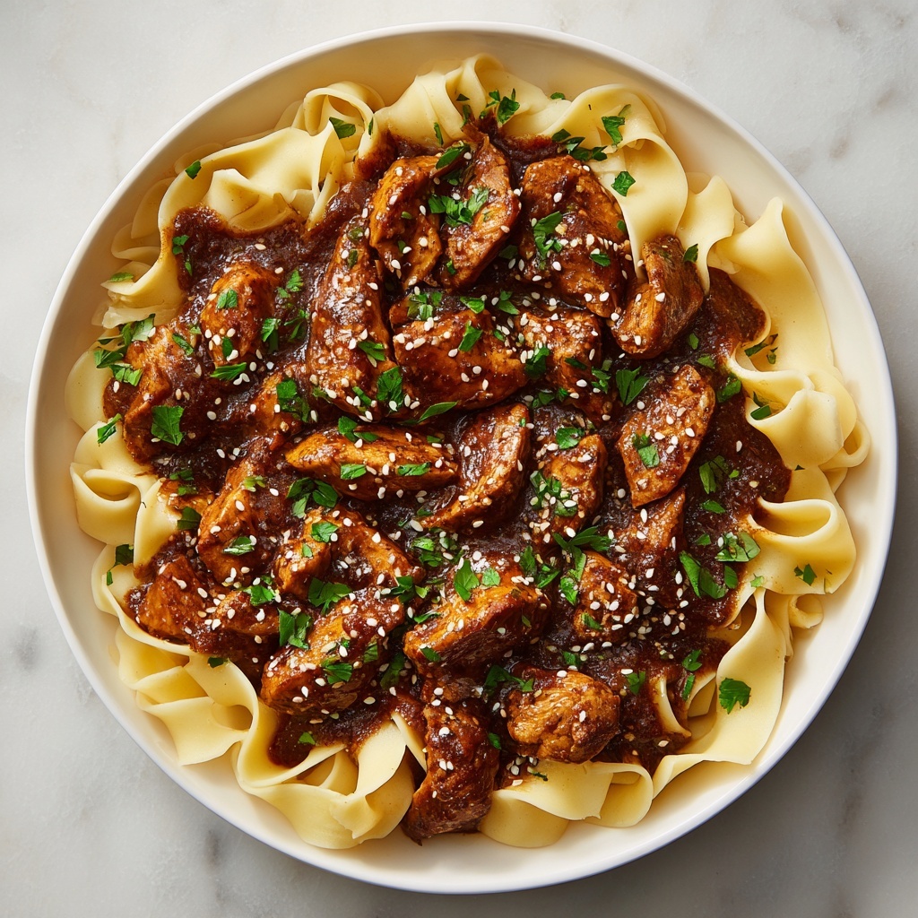 One-Pot Honey Garlic Chicken and Noodles Recipe - Recipe Image
