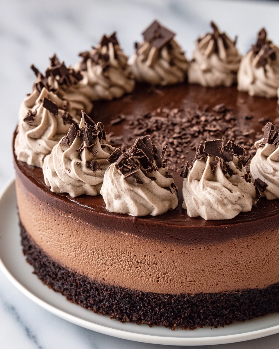 No Bake Chocolate Cheesecake Recipe - Recipe Image