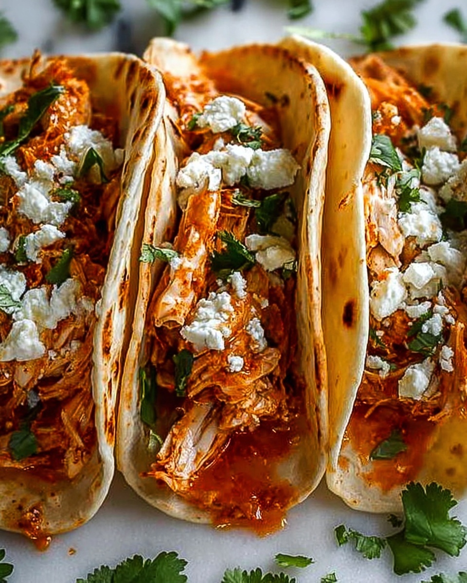 Slow Cooker Queso Chicken Tacos Recipe - Recipe Image