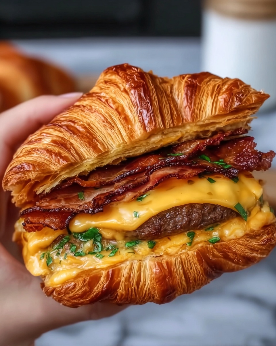 Croissant Cheeseburgers Recipe - Recipe Image