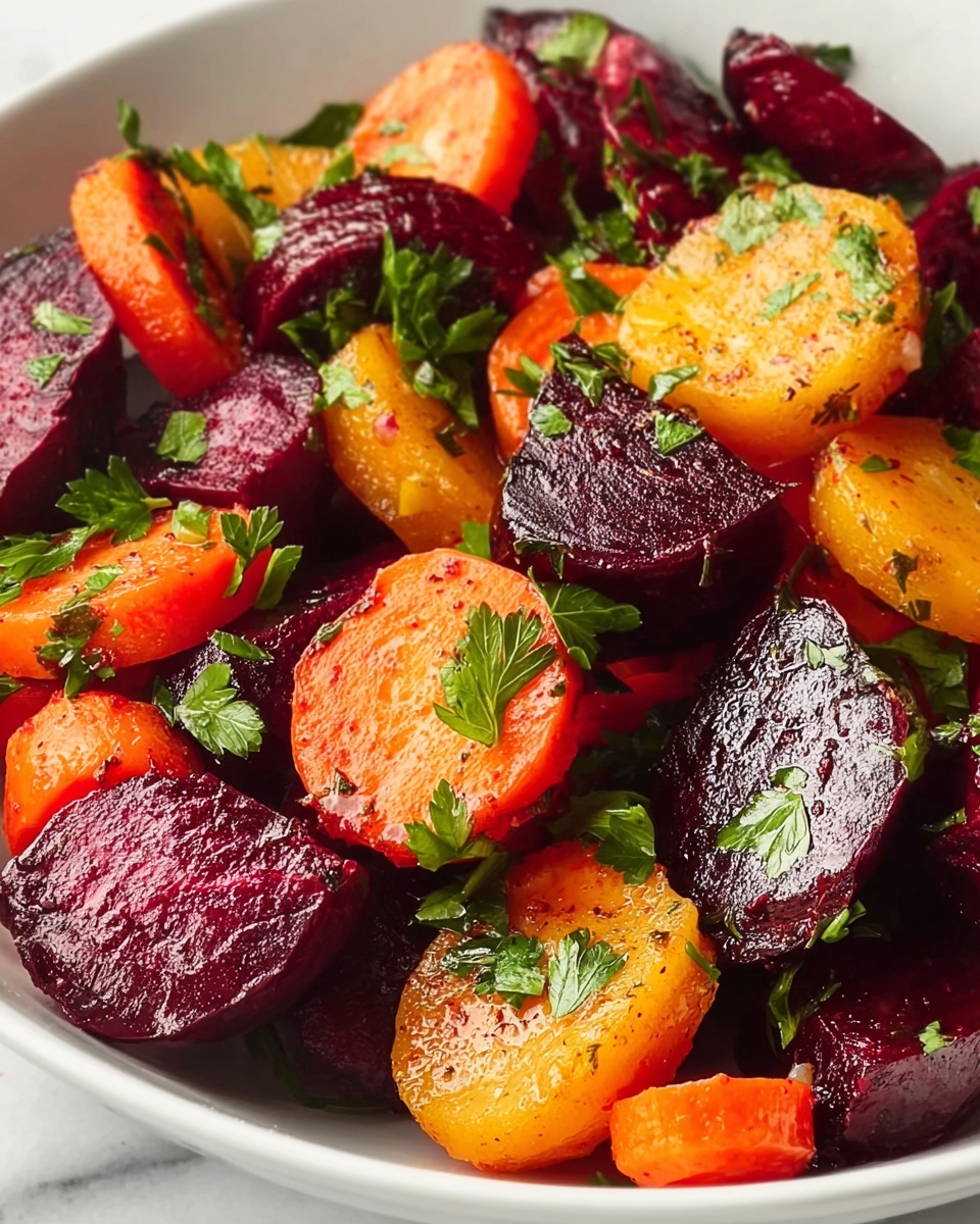 Roasted Beets and Carrots with Maple Vinaigrette Recipe - Recipe Image