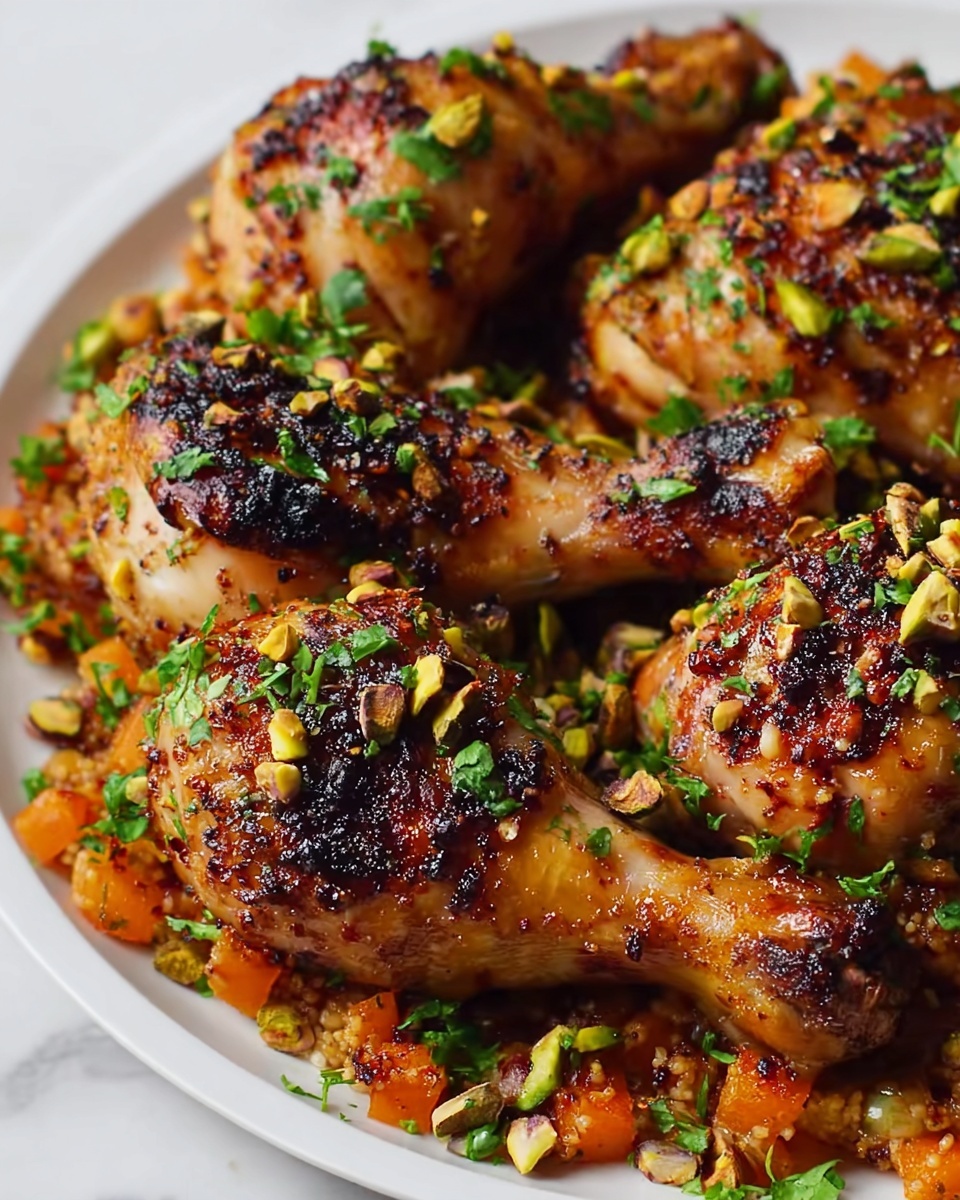 Sweet & Spicy Roast Chicken with Carrots, Dates & Pistachios Recipe - Recipe Image