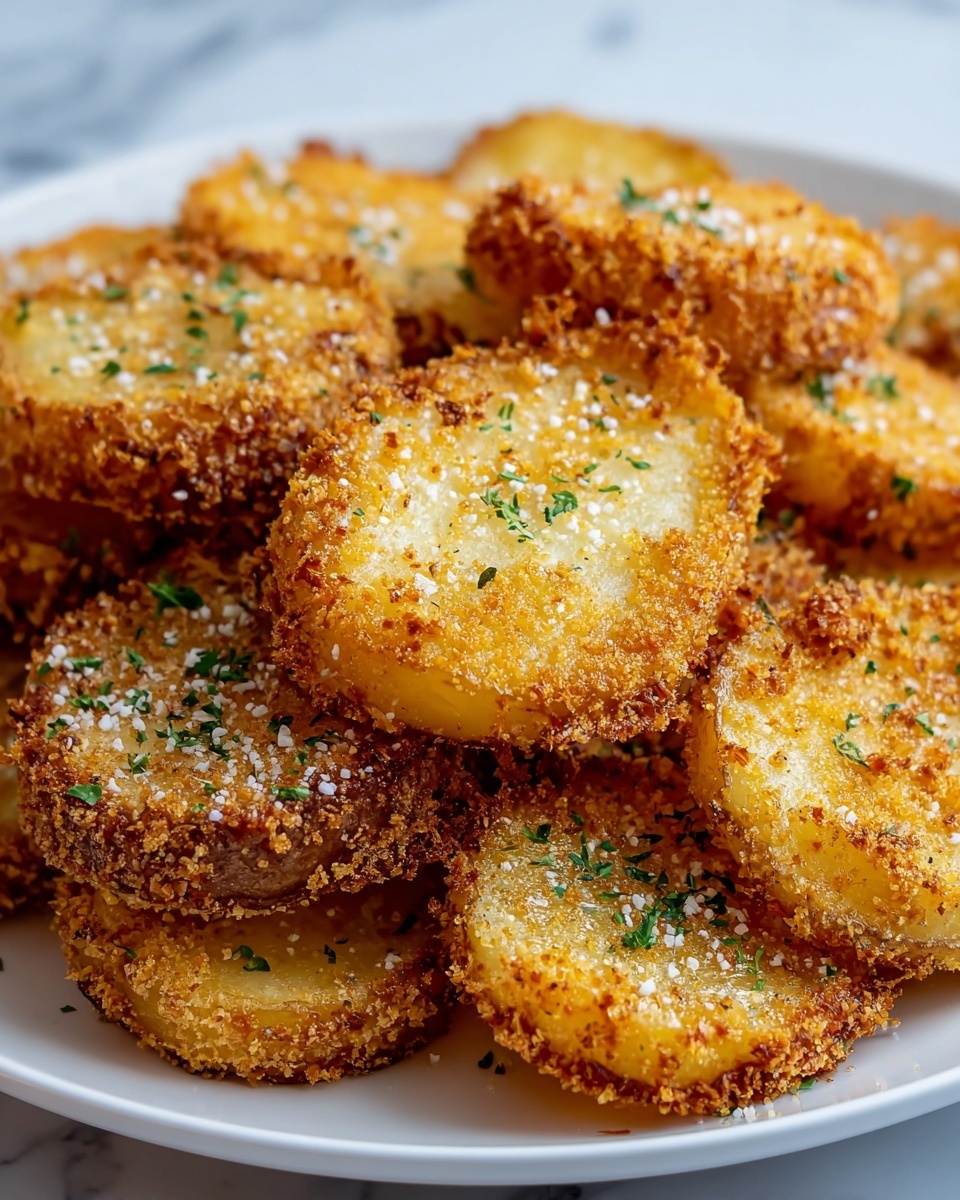 Crispy Garlic Parmesan Crusted Potatoes Recipe - Recipe Image