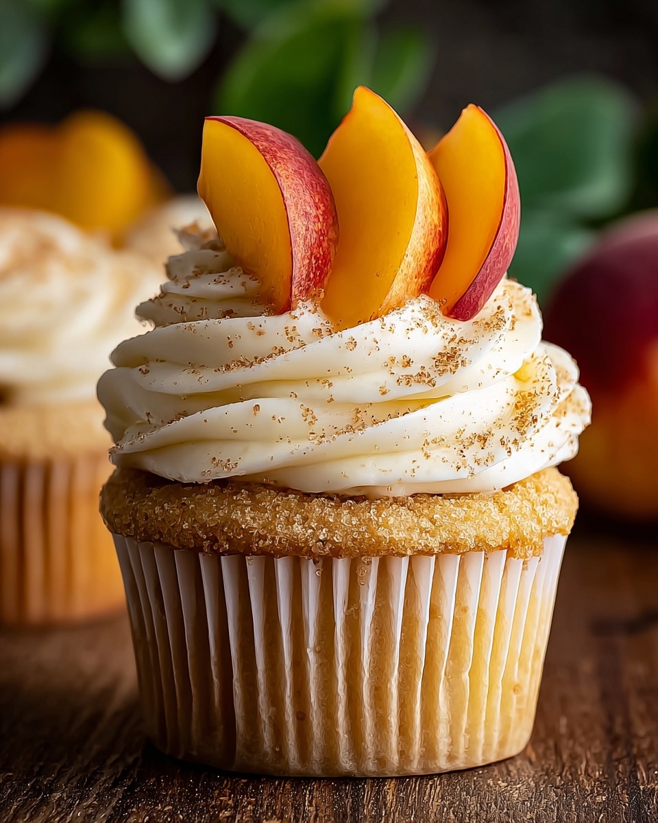 Honey Peach Cream Cheese Cupcakes Recipe - Recipe Image