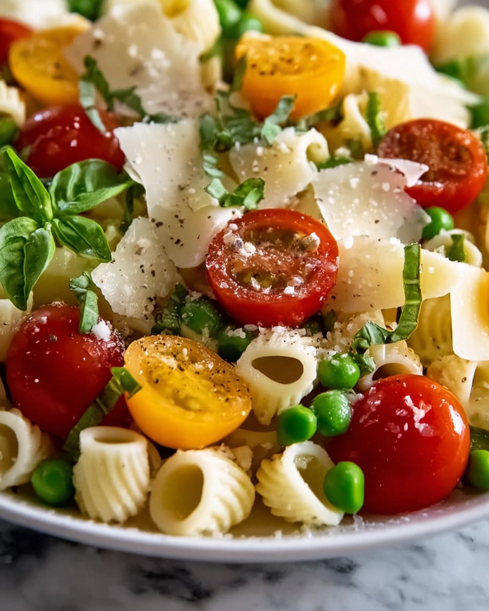 Summer Pasta Salad with Fresh Vegetables and Feta Recipe - Recipe Image